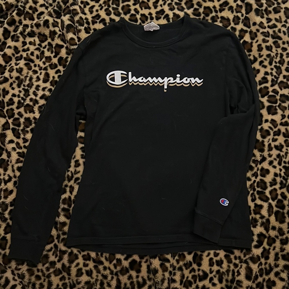 Champion Black Long-Sleeve Shirt